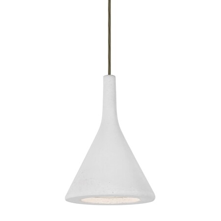 Besa Lighting Gala Cord Pendant, White, Bronze, 1x9W LED 1JT-GALAWH-LED-BR